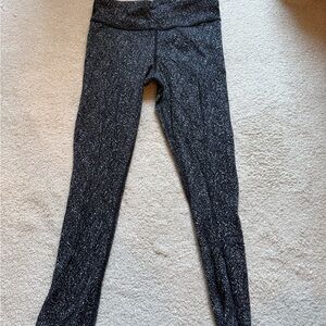 Athletic girl, black leggings size 12